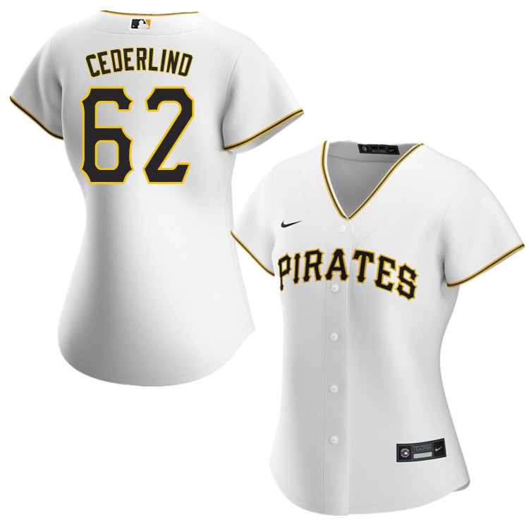 Nike Women #62 Blake Cederlind Pittsburgh Pirates Baseball Jerseys Sale-White